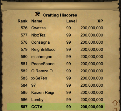200m Crafting